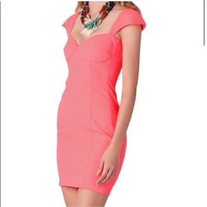 Torn by Ronny Kobo Neon Pink Dress XS